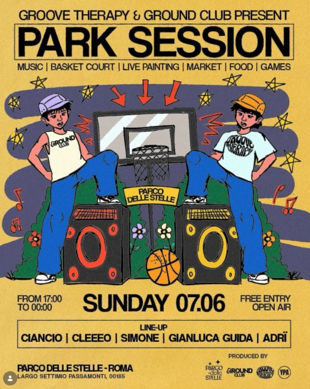 Flyer: Park Session, Parco delle Stelle, Rome, 07.06